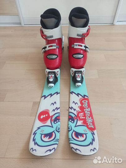 Горные лыжи детские 80 см с ботинками (комплект)