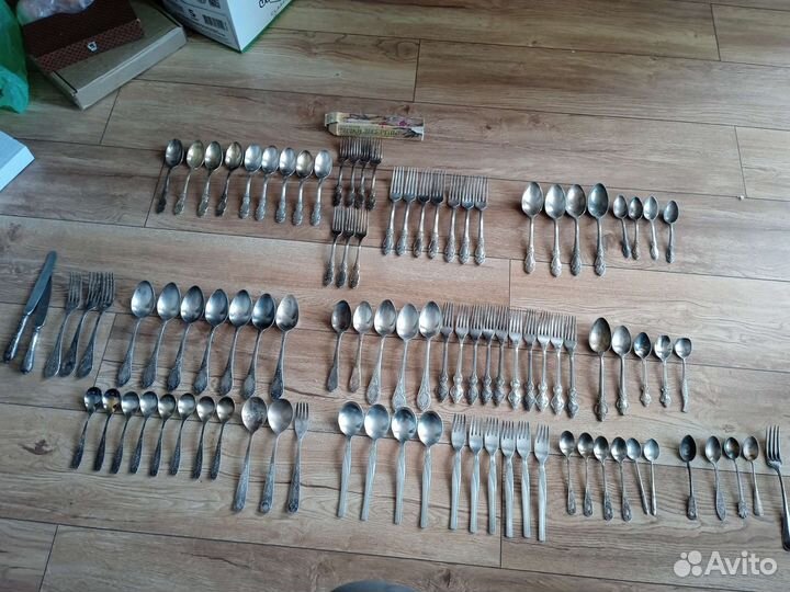 Мельхиоровые столовые приборы СССР. Серебрение