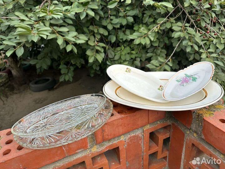 Блюда фарфор, хрусталь