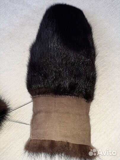 Варежки из натур.норки