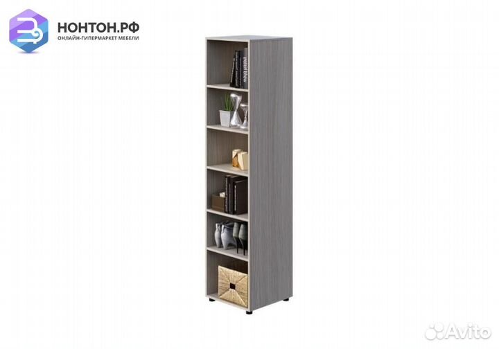 Стеллаж Мийа-3А ясень шимо светлый / бежевый / фот