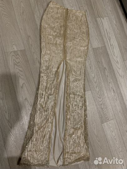 Длинная юбка в пол с пайетками