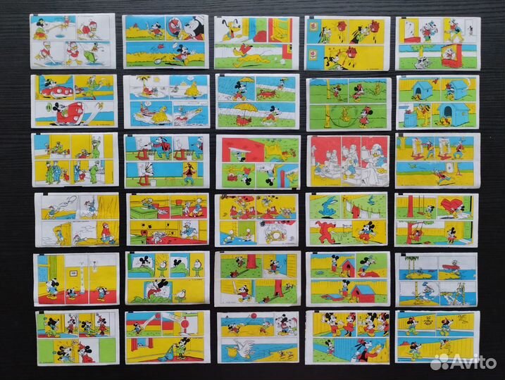 Вкладыши от жвачки Дональд 82 штуки без повторов