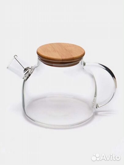 Заварочный чайник с бамбуковой крышкой