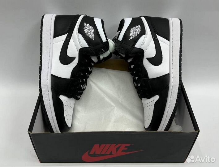 Кроссовки Nike air jordan 1 черно-белые