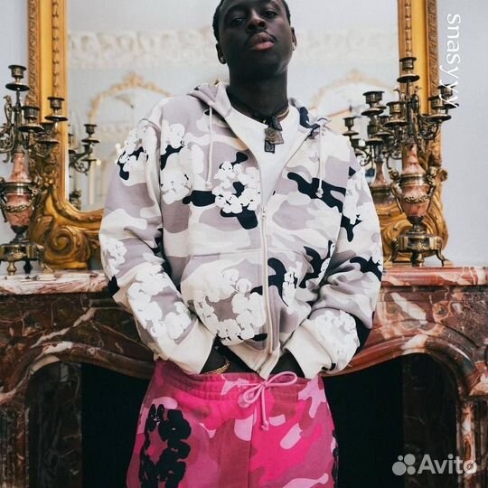 Зип худи denim tears x bape унисекс