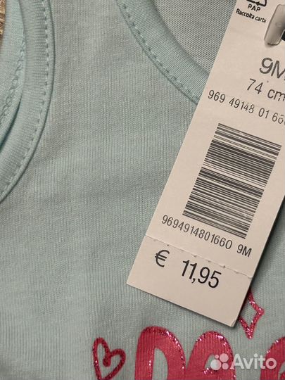 Майка для девочки 74 см