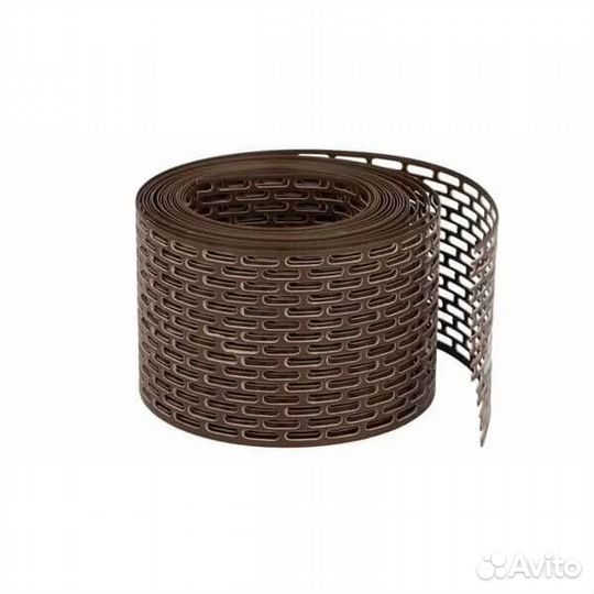 Лента карнизная вентиляционная коричневая мп 100х