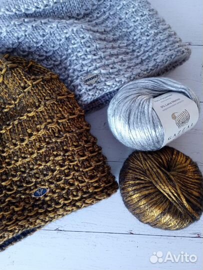 Шапочки бини вязаные