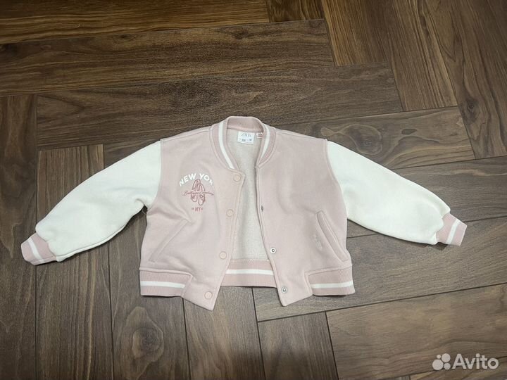 Бомбер zara на флисе