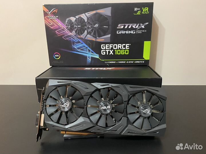 Видеокарта asus GTX 1060 strix 6GB gaming