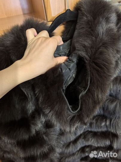 Шуба из песца с капюшоном трансформер 5в1