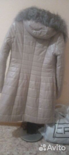 Куртка зимняя женская из экокожи 48 размер