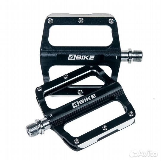 Педали 4bike K306sblk, черные, 120х100х18 мм, 3 пр