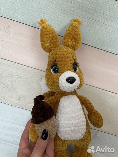 Белочка плюшевая ручной работы