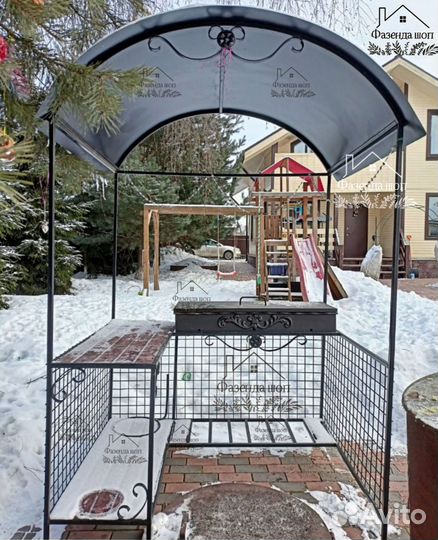 Мангал с крышей