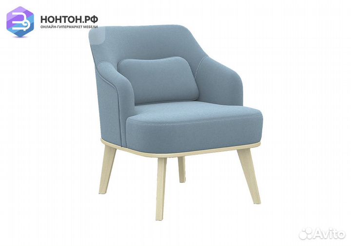 Кресло с низкой спинкой Комфорт-5 голубое