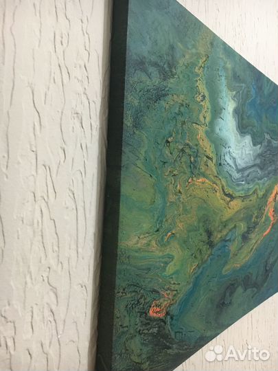 Картина интерьерная, акрил, в стиле Fluid Art