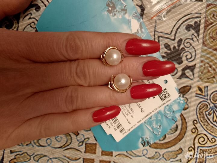 Серьги с натуральным жемчугом серебро