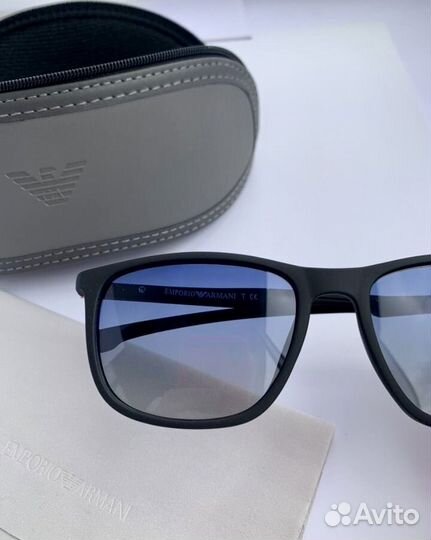 Очки emporio armani голубые поляризационные