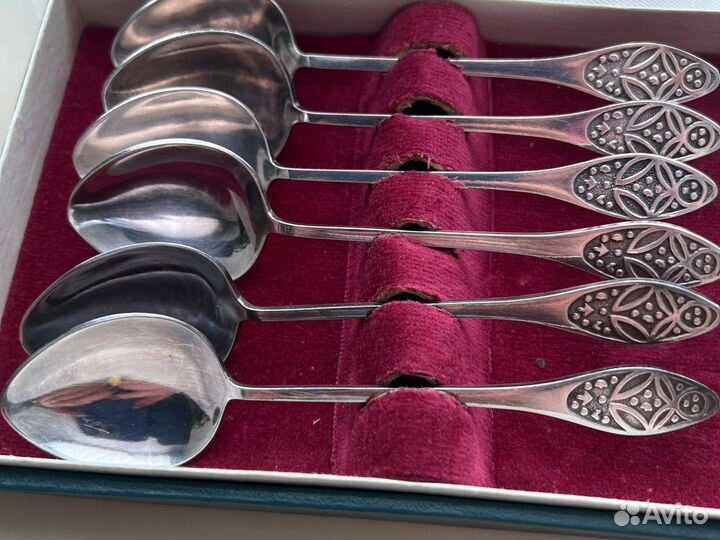 Набор ложечек чайные/кофейные(6-12 шт) мельхиор