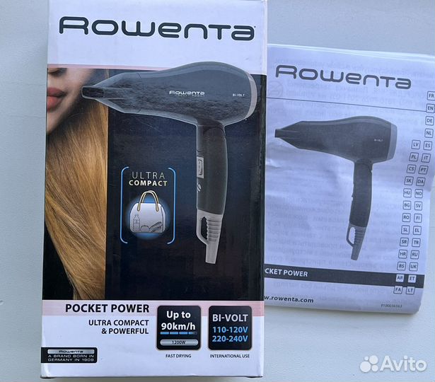 Фен дорожный для волос Rowenta CV1720F0