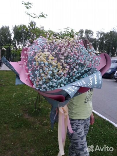 Букет цветов из гипсофилы