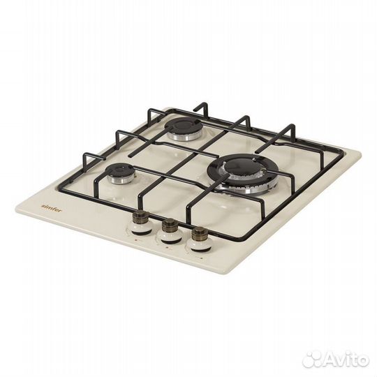 Варочная панель Газ контроль 45см Бежевая Новая