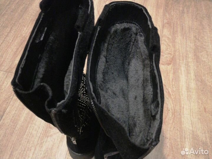 Зимние женские сапоги 38 натуральная замша