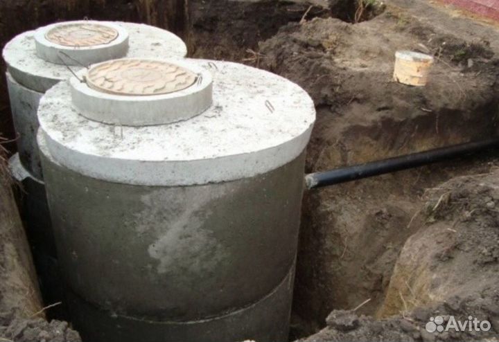 Копка колодца, выгребная яма, канализация, шамбо