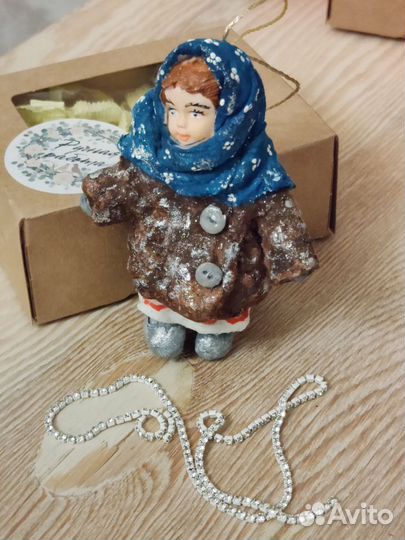 Ватная ёлочная игрушка