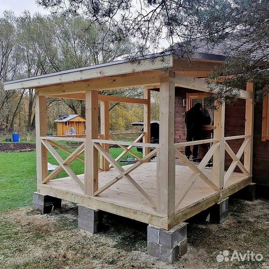 Пристройка к дому - террасы,веранды,беседки,бани