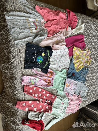 Большой пакет одежды для девочки 86-92