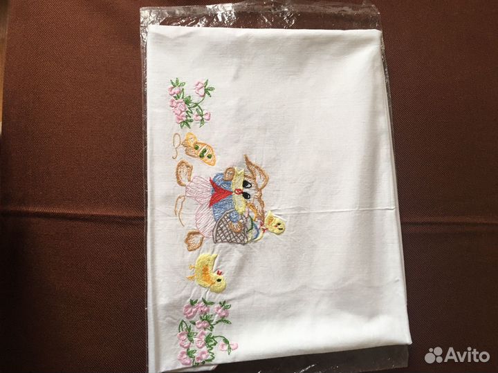 Винтажная пасхальная скатерть - салфетка