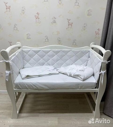 Комплект бортики в кроватку для новорожденных