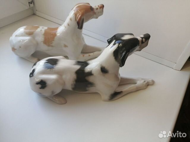 Статуэтка фарфоровая собака поинтер - лфз объявление продам