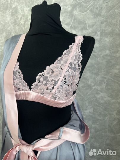 Атласная пижама 3 в 1 со штанами и рубашкой