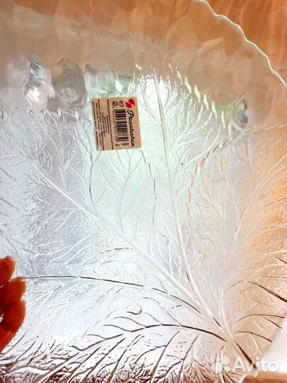 Блюдо стеклянное Pasabahce новое