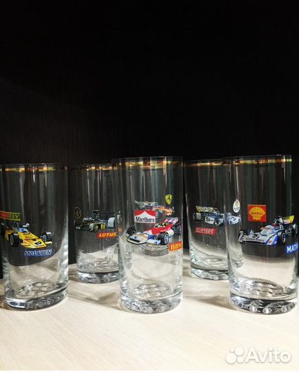 Коллекционные стаканы Ретро машины, Богемия