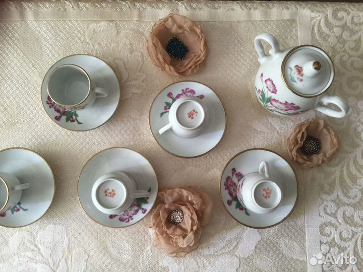 Кофейные пары фарфор Китай 1970 е годы