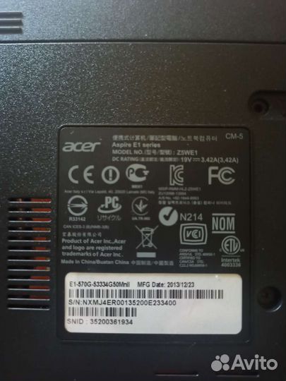 Ноутбук Acer Aspire E1-570G