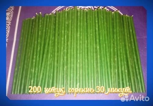 Набор восковых свечей, разноцветные