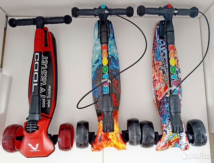 Самокат детский трёхколёсный складной