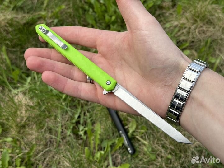 Складной нож игла - D2 рукоять ABS green