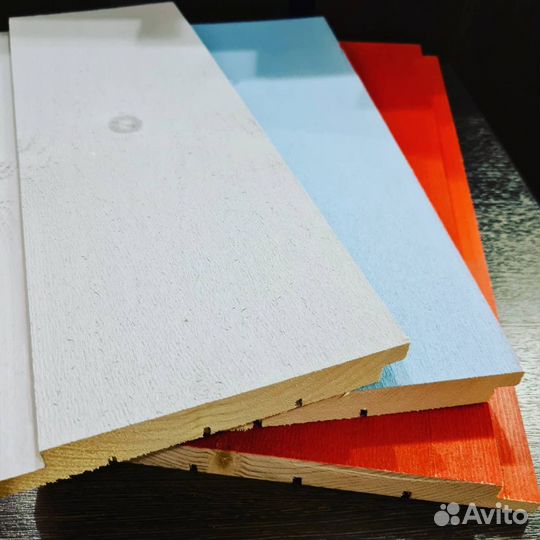 Доска окрашенная фасадная ворс и гладкостроганная