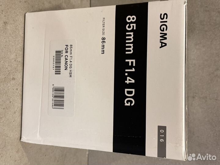 Sigma 85mm f/1.4 DG HSM ART Новые-Гарантия