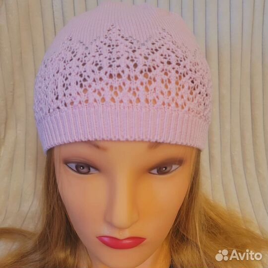 Шапка для девочки на весну лето 50-52