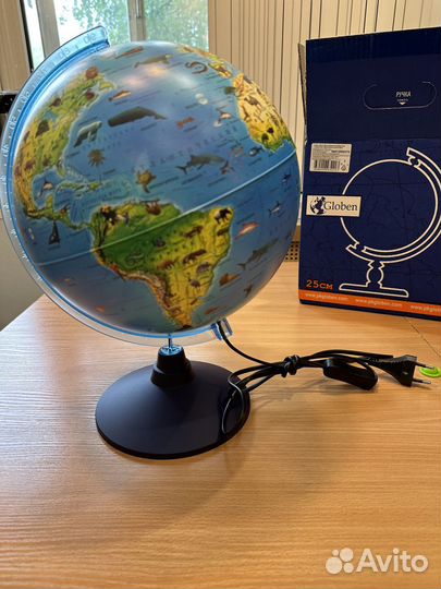 Продам новый глобус детский с подсветкой