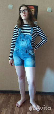 Летний джинсовый комбинезон