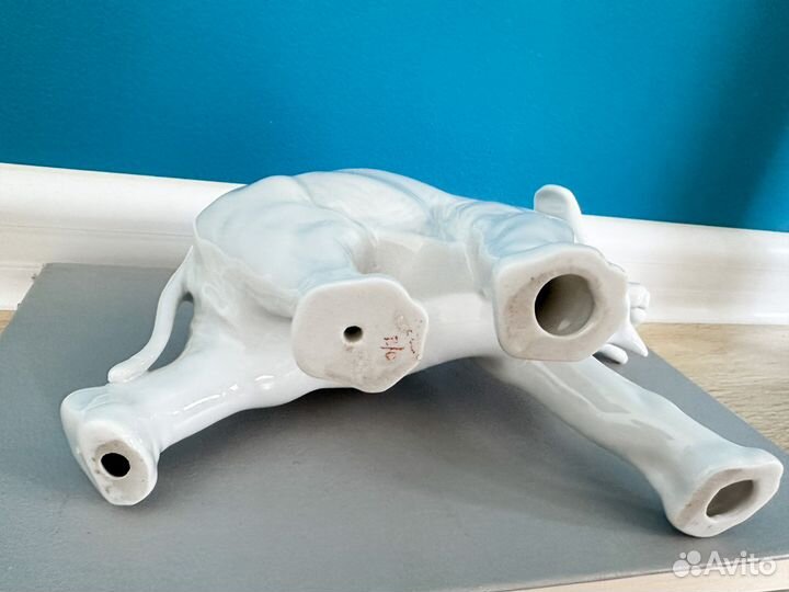 Статуэтка белый слон СССР фарфор лфз